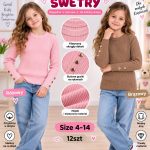 Swetry DZIECIĘCA size 4-14 lat_ paczka 12szt _mix kolor 9415930