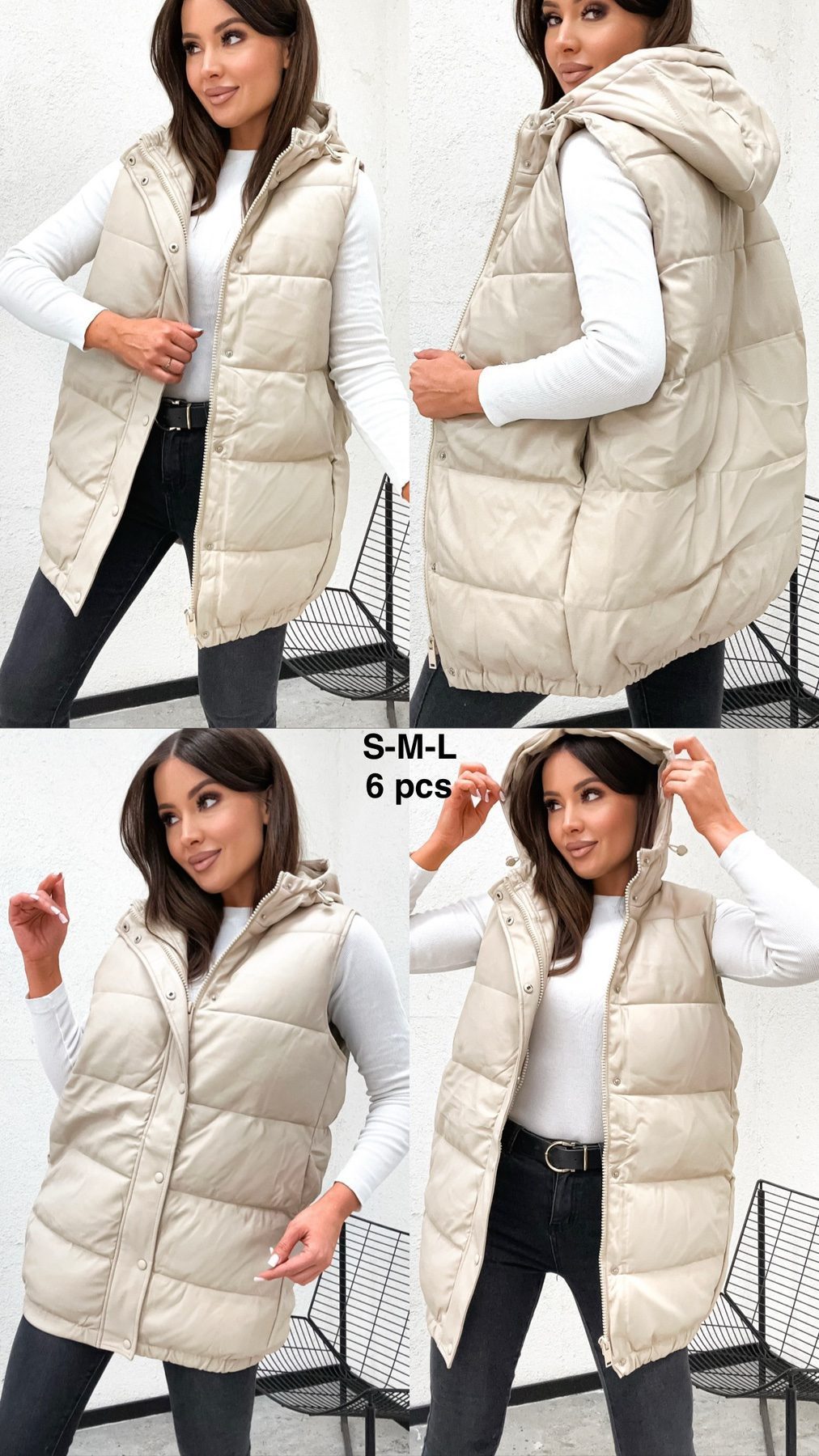 Kamizelki Damskie _size S-L_ paczka 6szt_1KOLOR 9415938