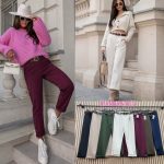 Spodnie Damskie Włoskie _ size uni _paczka 6szt_mix kolor 8298172