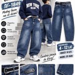 Spodnie jeansy DZIECIĘCA size 4-12 lat_ paczka 10szt _1 kolor 8298330