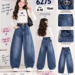 Spodnie jeansy DZIECIĘCA size 6-16 lat_ paczka 12szt _1 kolor 8298334