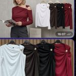 Bluzki Damskie wloskie _size uni_ paczka 6szt_ mix kolor 8298404