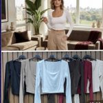 Bluzki Damskie wloskie _size uni_ paczka 6szt_ mix kolor 8298415