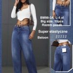 Jeansy Damskie M’sara_size L-4XL_ paczka 10szt_ 9415834