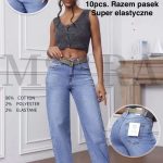 Jeansy Damskie M’sara_size S-2XL_ paczka 10szt_ 9415843
