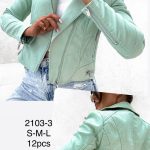 Kurtki skórzane Damskie _size S-L_ paczka 12szt_1KOLOR 9416020