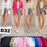 Marynarki Damskie Włoskie _ size uni _paczka 6szt_mix kolor 8298078