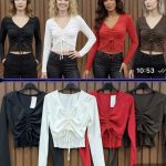 Bluzki Damskie wloskie _size uni_ paczka 6szt_ mix kolor 8298100