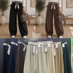 Spodnie Damskie wloskie _size uni_ paczka 6szt_ mix kolor 8298464