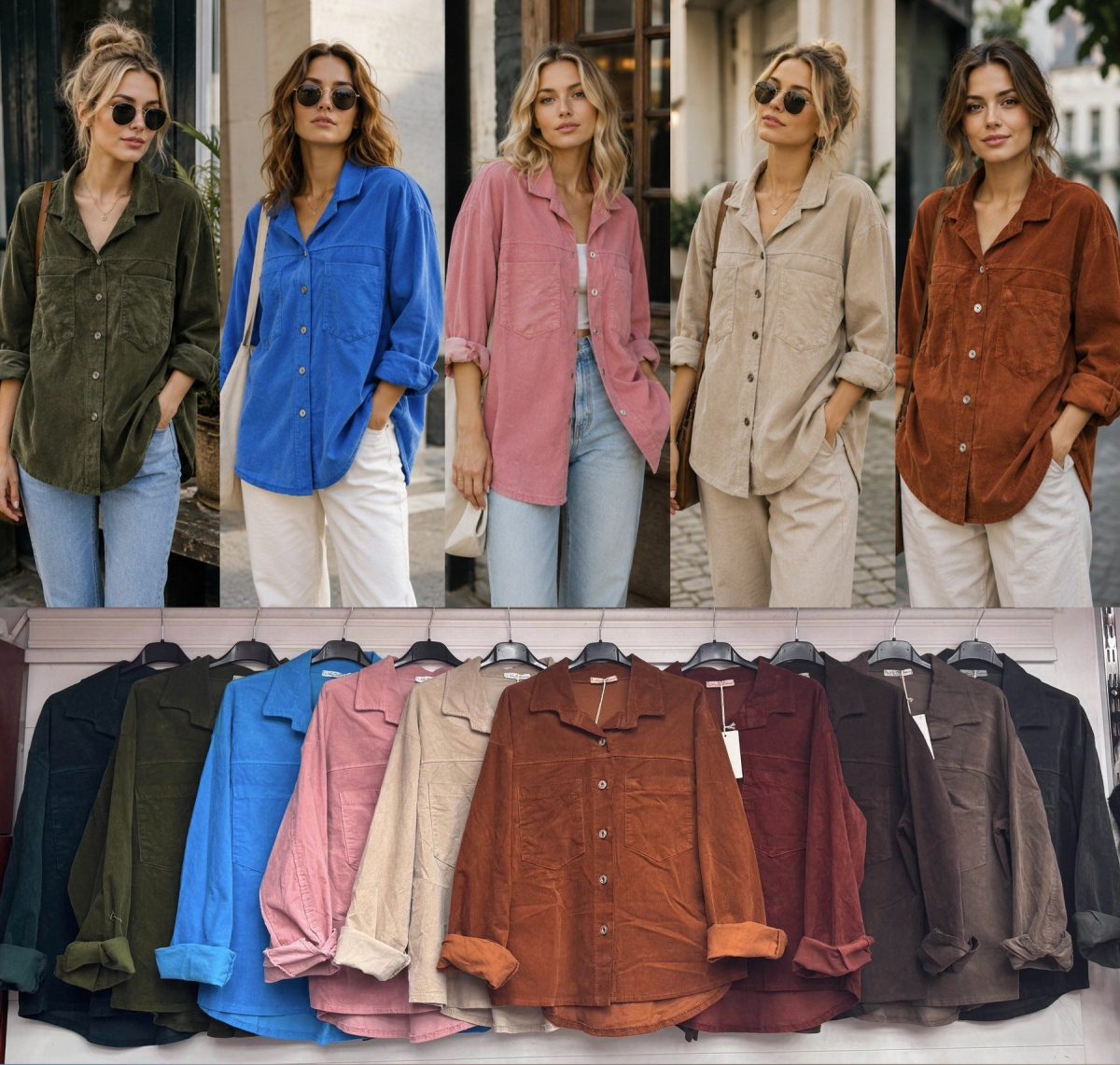 Koszule Damskie wloskie_size uni_paczka 6szt_mix kolor 9015483