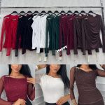 Bluzki Damskie wloskie_size uni_paczka 6szt_mix kolor 9015614