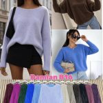 Swetry Damskie Włoskie _ size uni _paczka 6szt_mix kolor 9015891