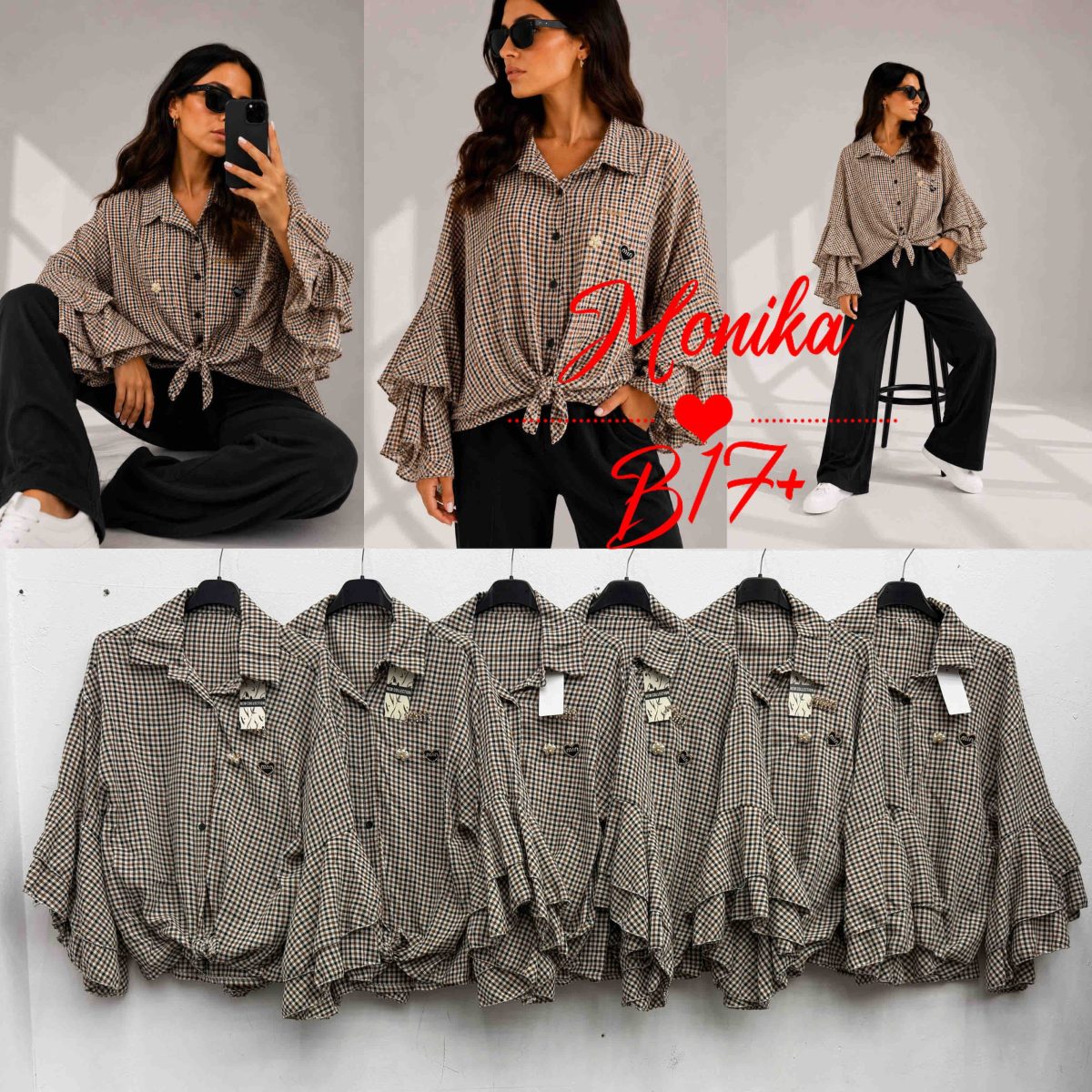 Koszule Damskie wloskie _size uni_ paczka 6szt_ mix kolor 9016466