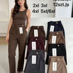 Spodnie Damskie _size 2-6XL_paczka 12szt_MIX kolor 9016846