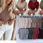 Swetry damskie POLSKA _ Size uni_paczka 6szt_mix kolor 9015554