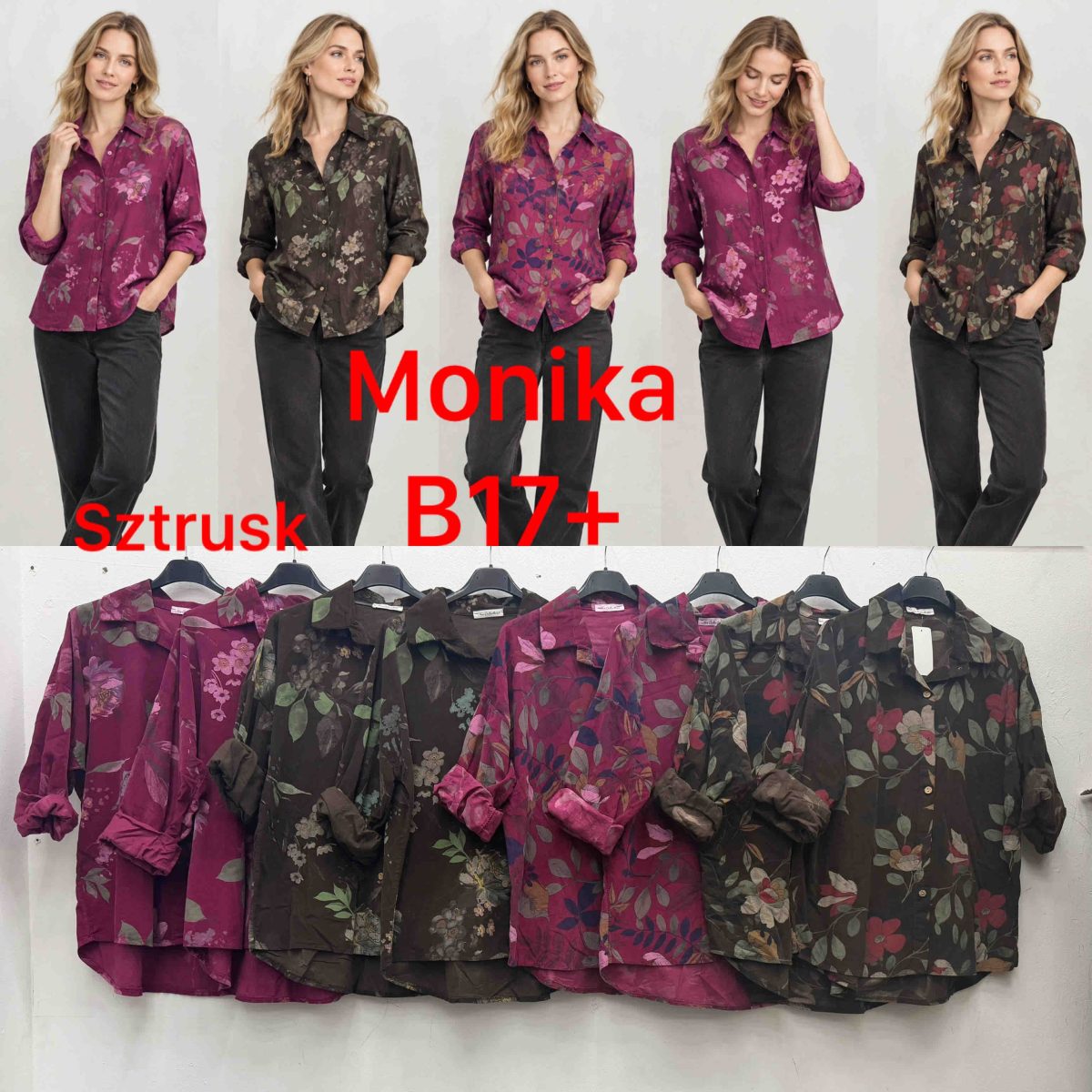 Koszule Damskie wloskie _size uni_ paczka 6szt_ mix kolor 9016770