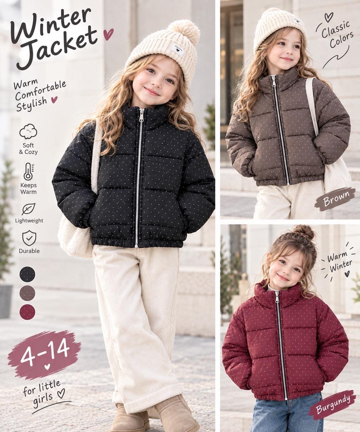 Kurtki DZIECIĘCA size 4-14 lat_ paczka 6szt _1 kolor 2904728