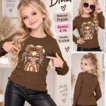Bluzka DZIECIĘCA size 4-14 lat_ paczka 6szt _1 kolor 2898386