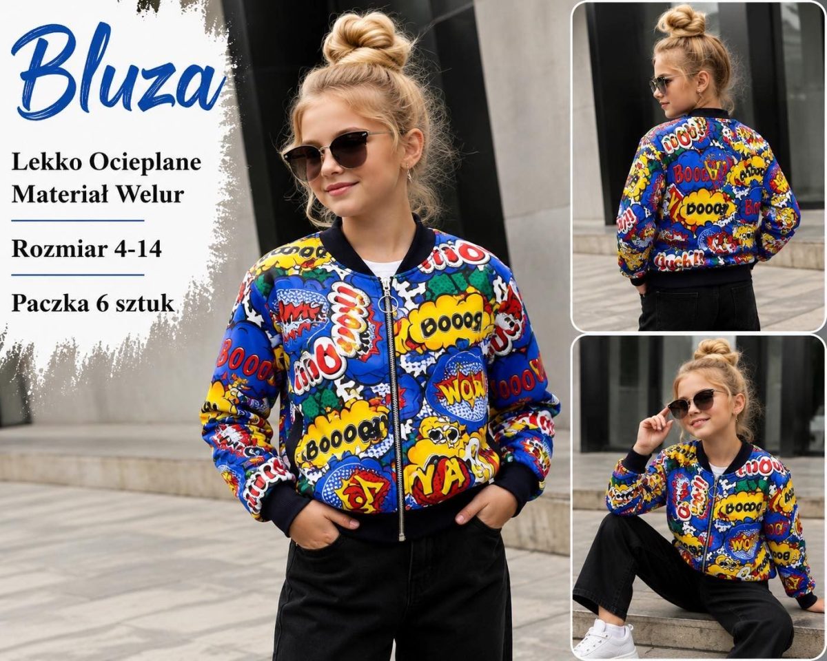 Bluza DZIECIĘCA size 4-14 lat_ paczka 6szt _1 kolor 2898391