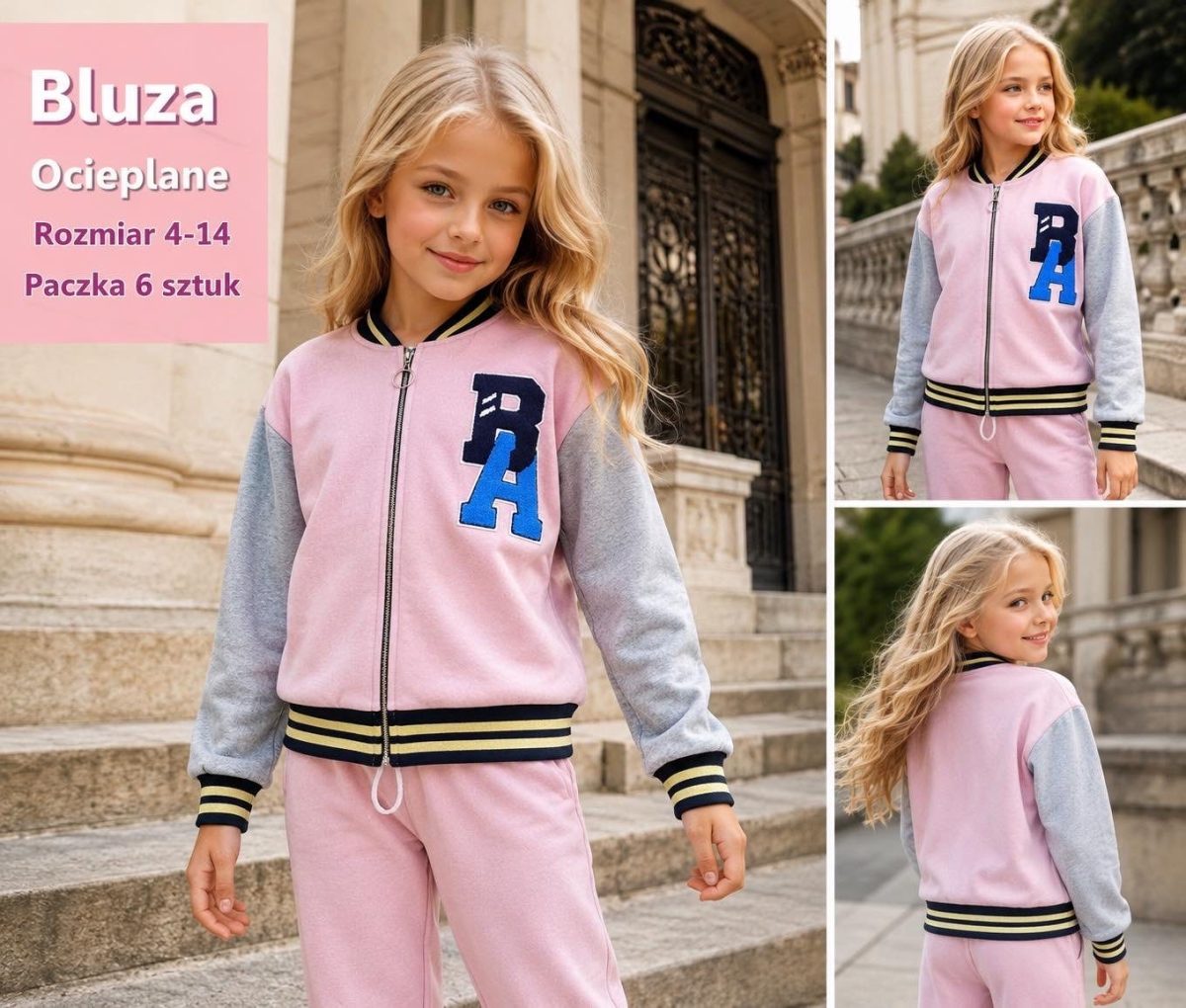 Bluza DZIECIĘCA size 4-14 lat_ paczka 6szt _1 kolor 2898392