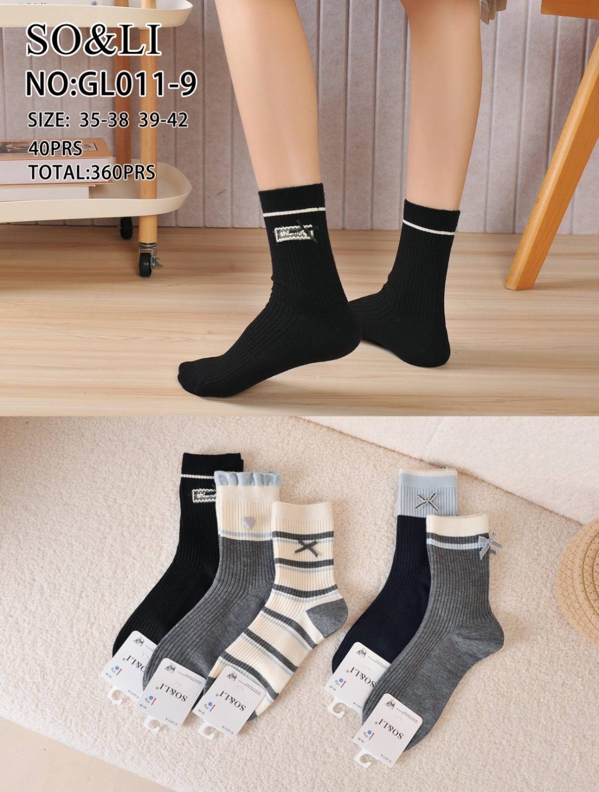 SKARPETY DAMSKIE .SIZE: 35-42_( 40PAR/PACZKA) KOLOR JAK NA ZDZIĘCIU 2898430