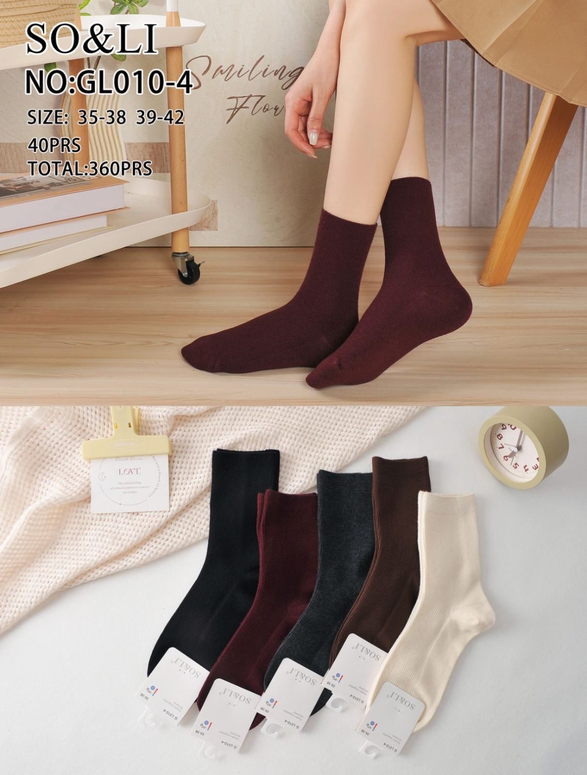 SKARPETY DAMSKIE .SIZE: 35-42_( 40PAR/PACZKA) KOLOR JAK NA ZDZIĘCIU 2898433
