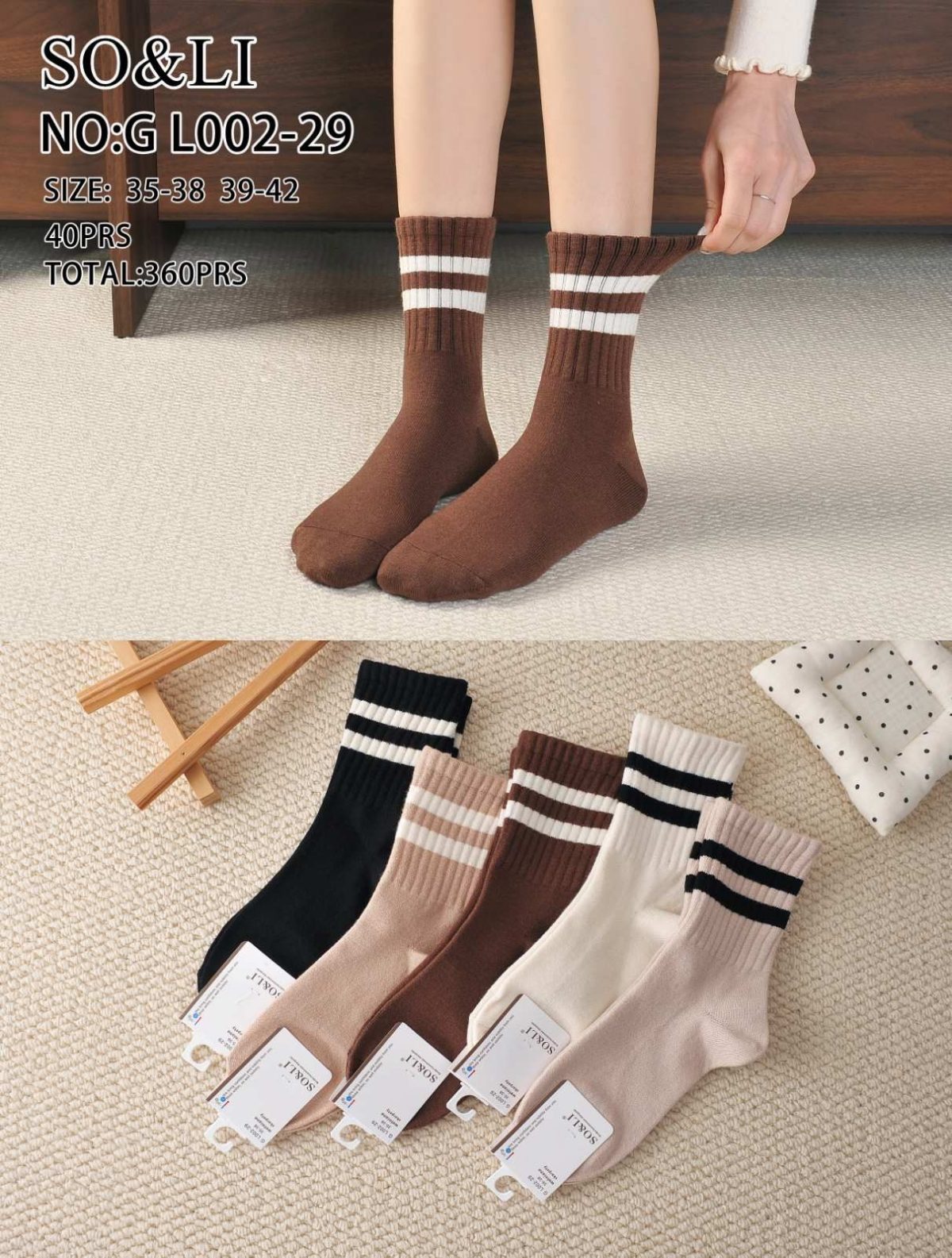 SKARPETY DAMSKIE .SIZE: 35-42_( 40PAR/PACZKA) KOLOR JAK NA ZDZIĘCIU 2898448