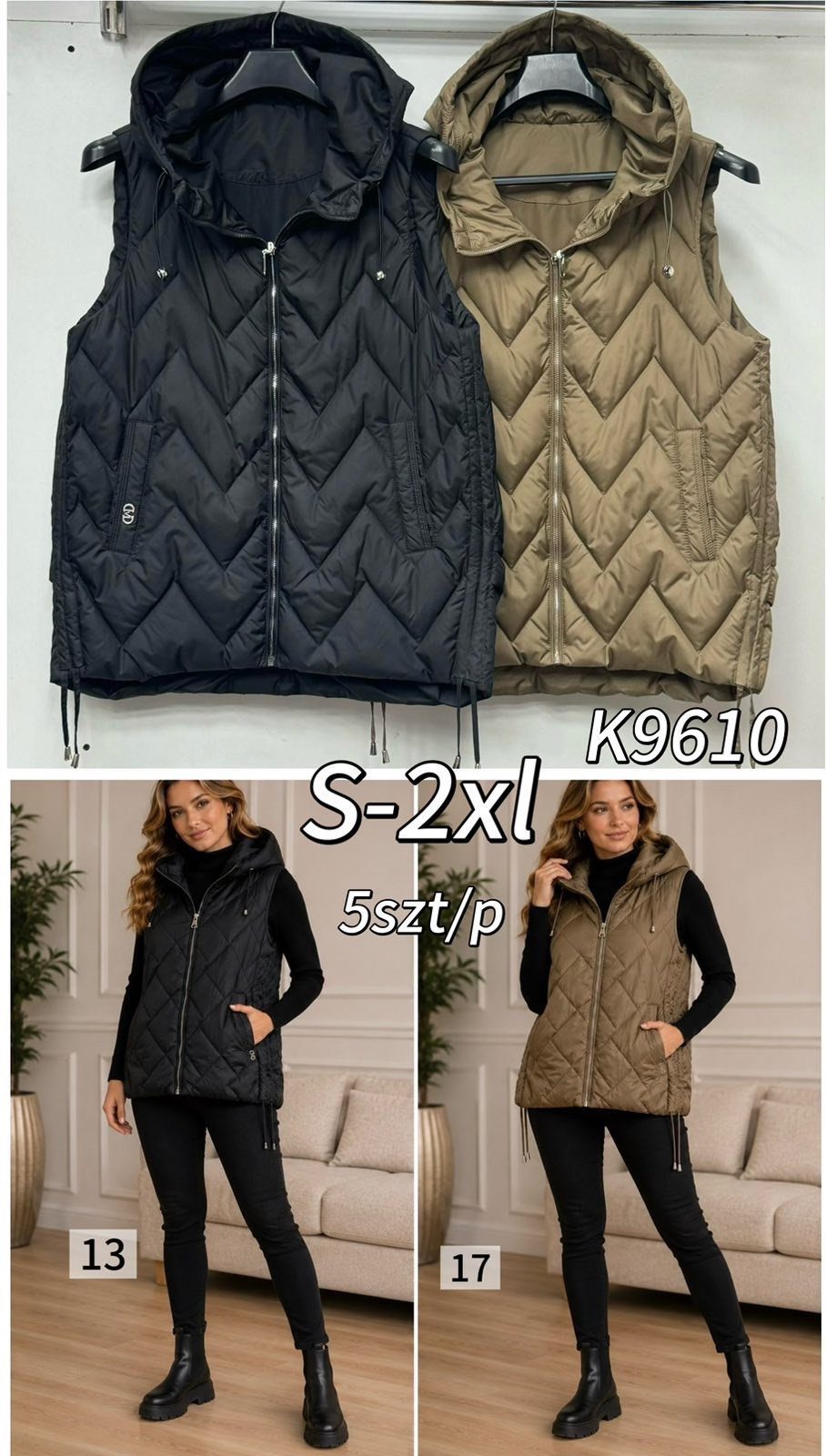 Kamizelki Damskie Size s-2xl_ paczka 5szt_1kolor 2898572
