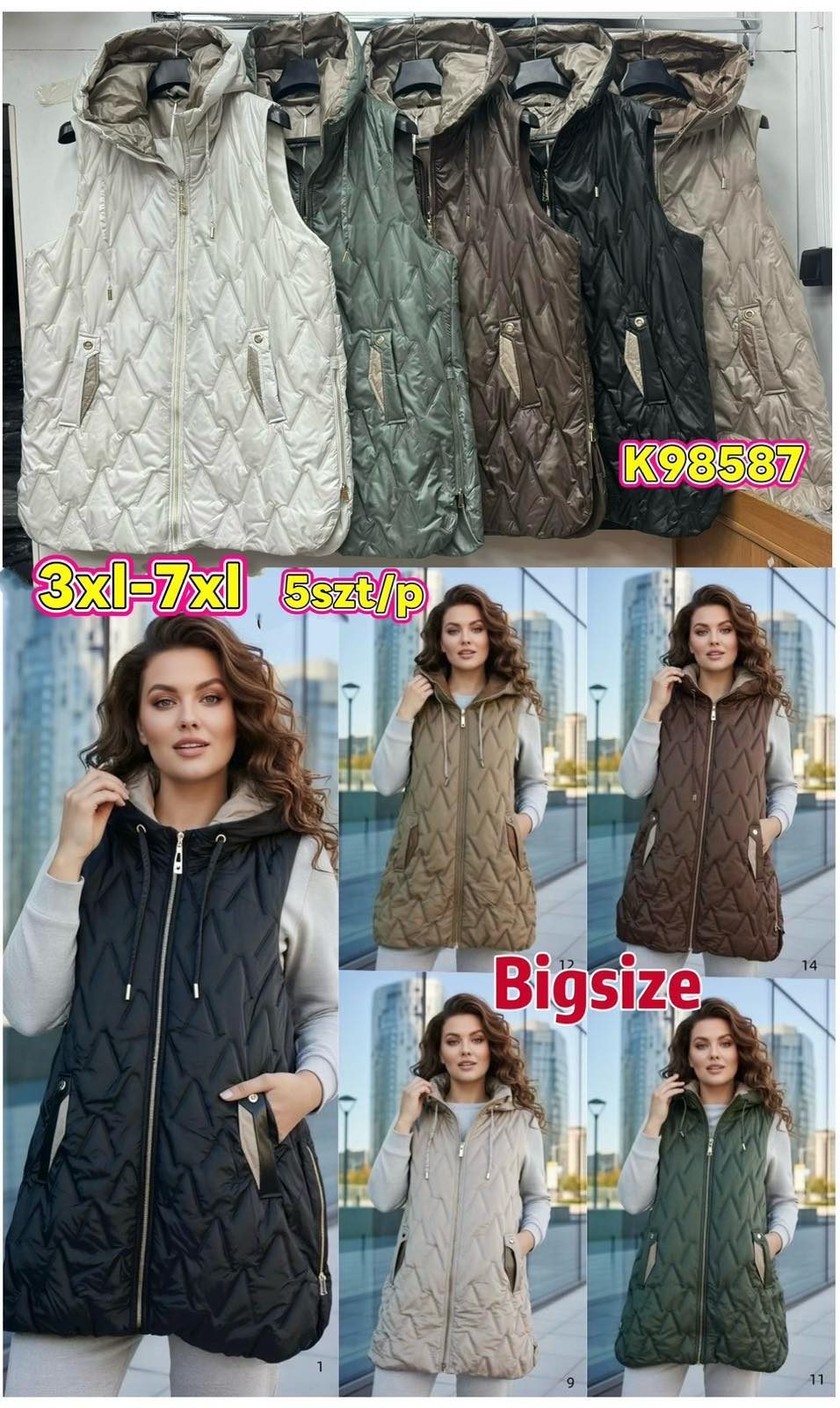 Kamizelki Damskie Size 3xl-7xl_ paczka 5szt_1kolor 2898585