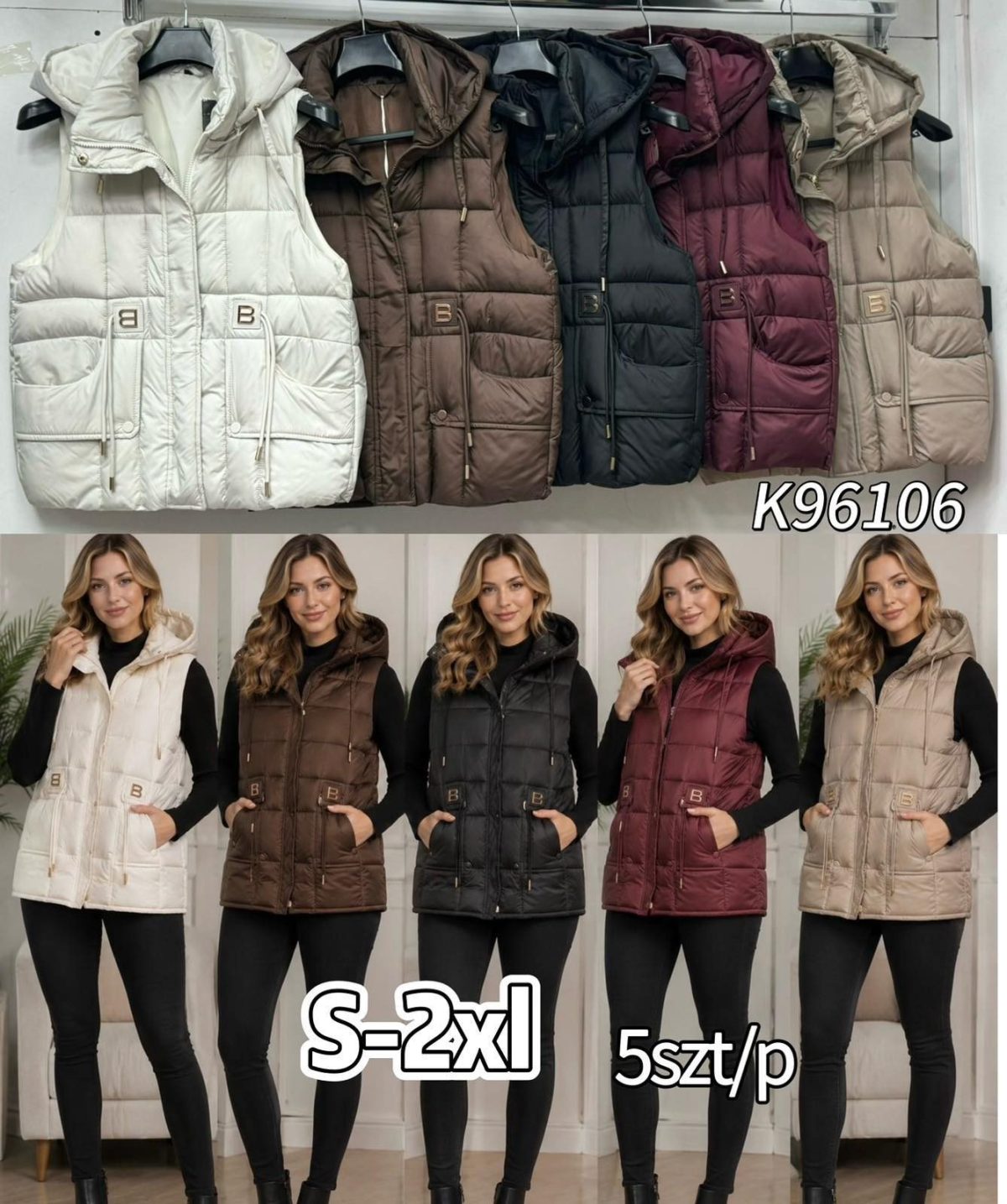 Kamizelki Damskie Size s-2xl_ paczka 5szt_1kolor 2898592