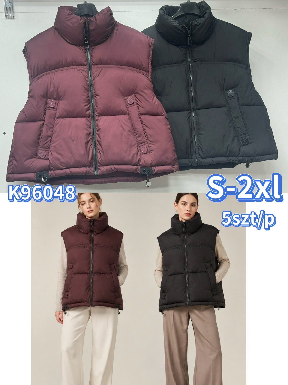 Kamizelki Damskie Size s-2xl_ paczka 5szt_1kolor 2898593