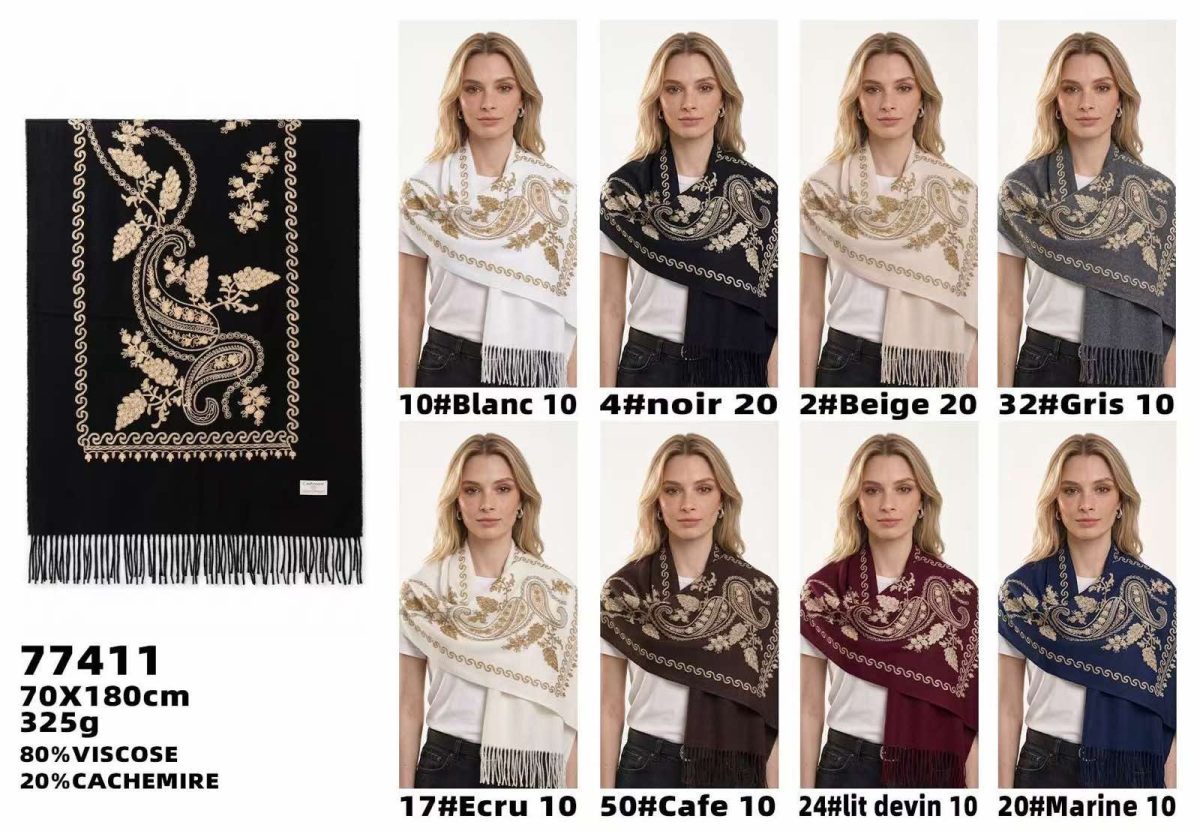 Szaliki Damskie_ paczka 12 szt _mix kolor 2898482