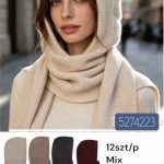 Czapki Damskie_ paczka 12szt _mix kolor 2898503