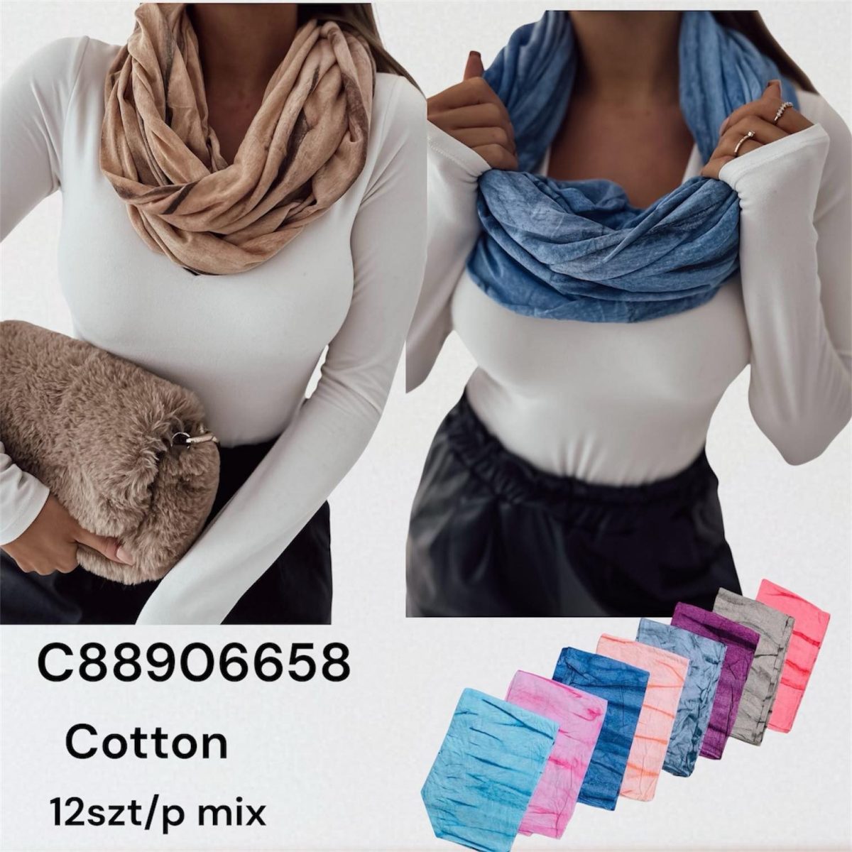 Kominy Damskie_ paczka 12 szt _mix kolor 2898539