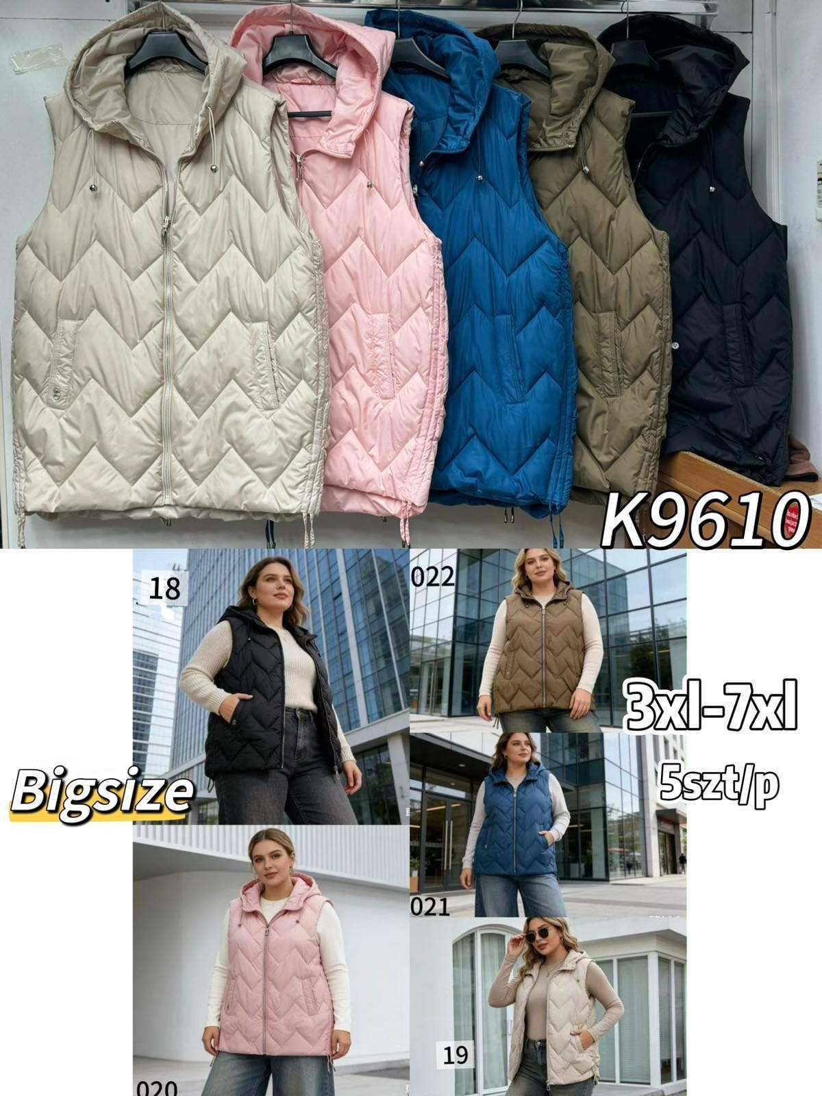 Kamizelki Damskie Size 3xl-7xl_ paczka 5szt_1kolor 2898564