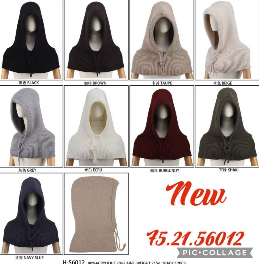 Czapki Damskie_ paczka 12szt _mix kolor 2898685