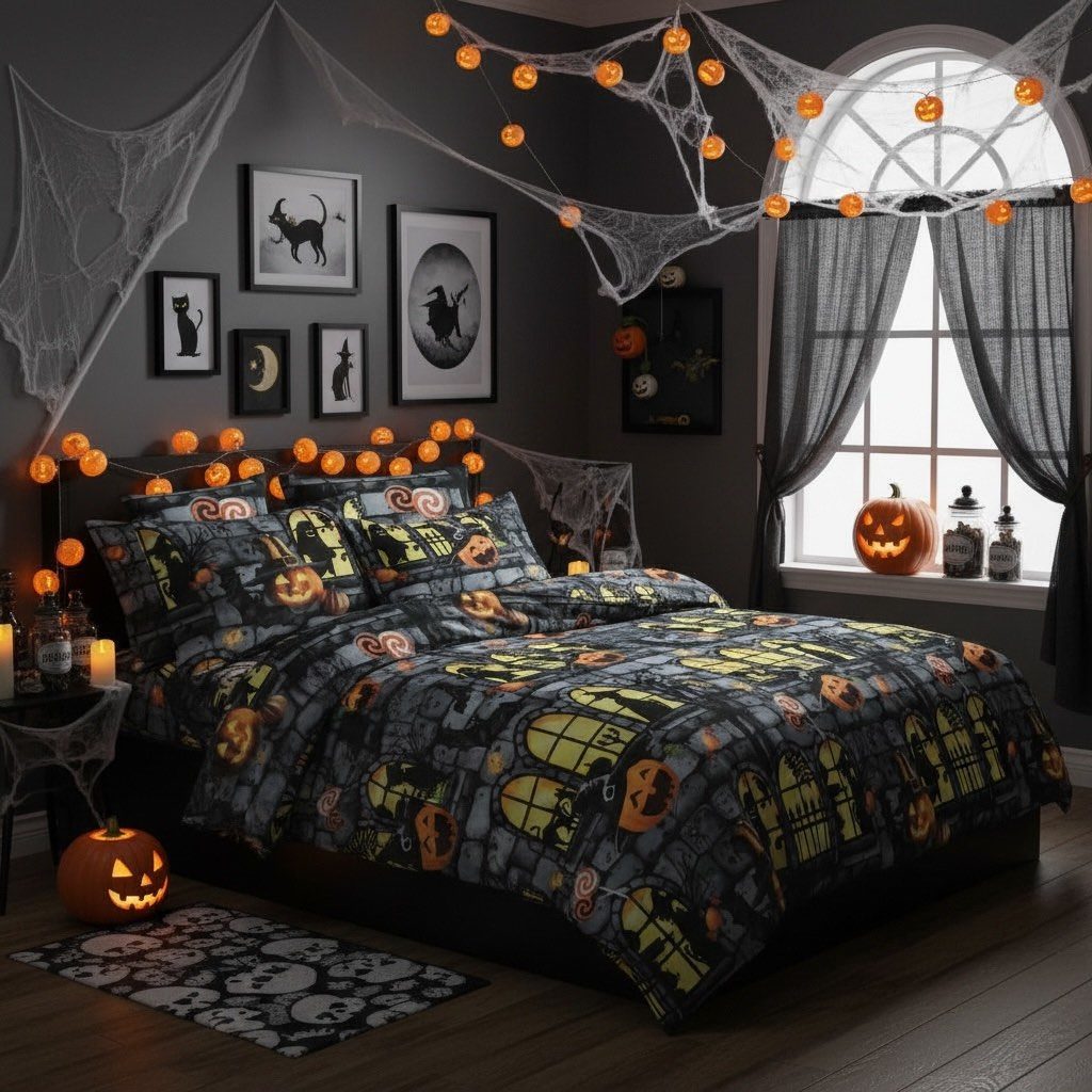 Komplet pościeli 3D “” HALLOWEEN “” 3 Częściowy Rozmiar : 200/220cm 2898698