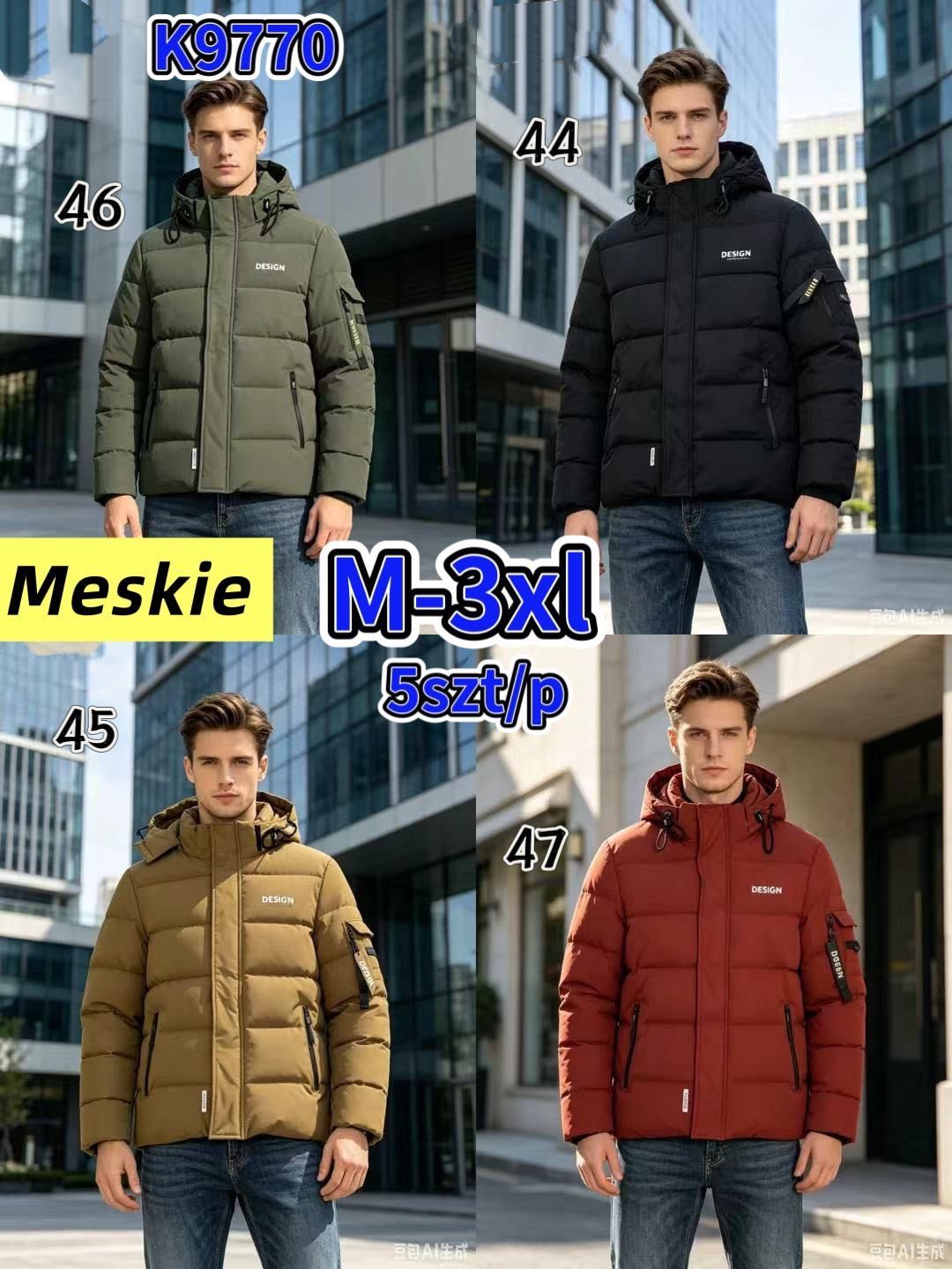 Kurtki MĘSKA_ Size m-3xl_ paczka 5szt_1kolor 6124403
