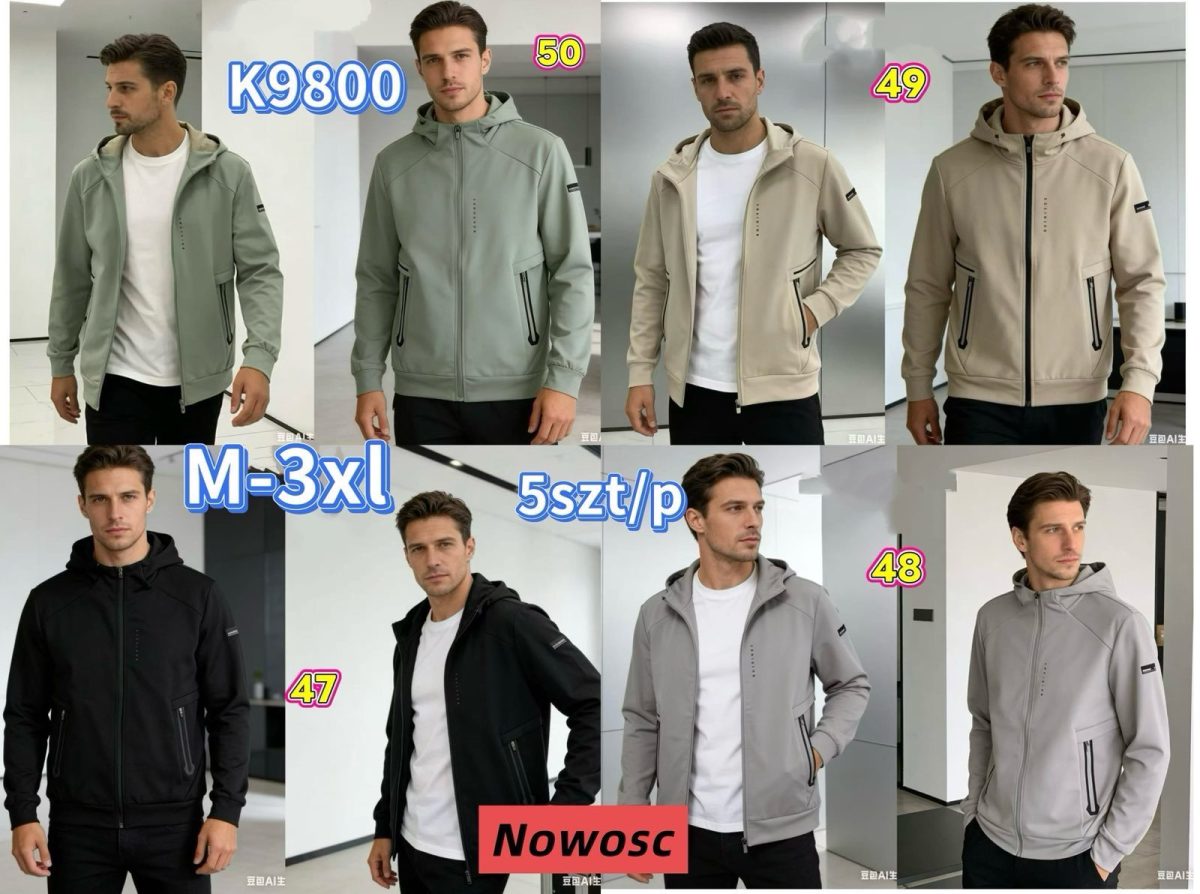 Kurtki MĘSKA_ Size m-3xl_ paczka 5szt_1kolor 6124409
