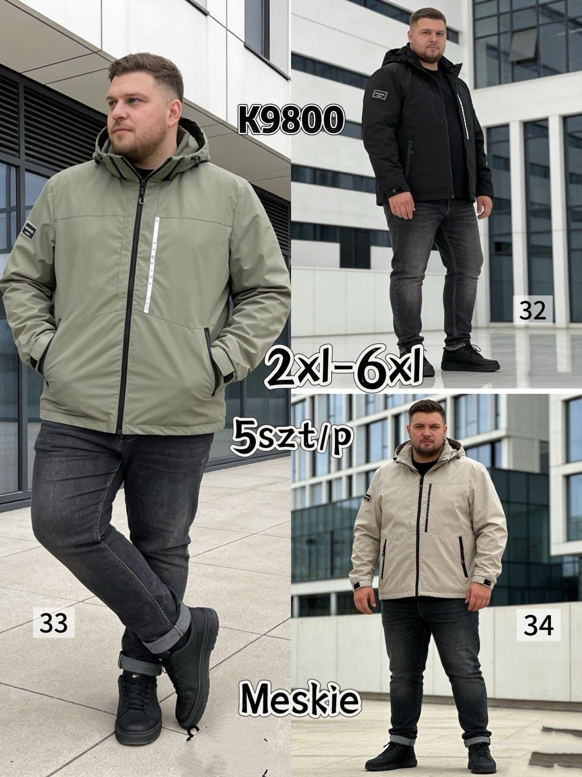 Kurtki MĘSKA_ Size 2xl-6xl_ paczka 5szt_1kolor 6124413
