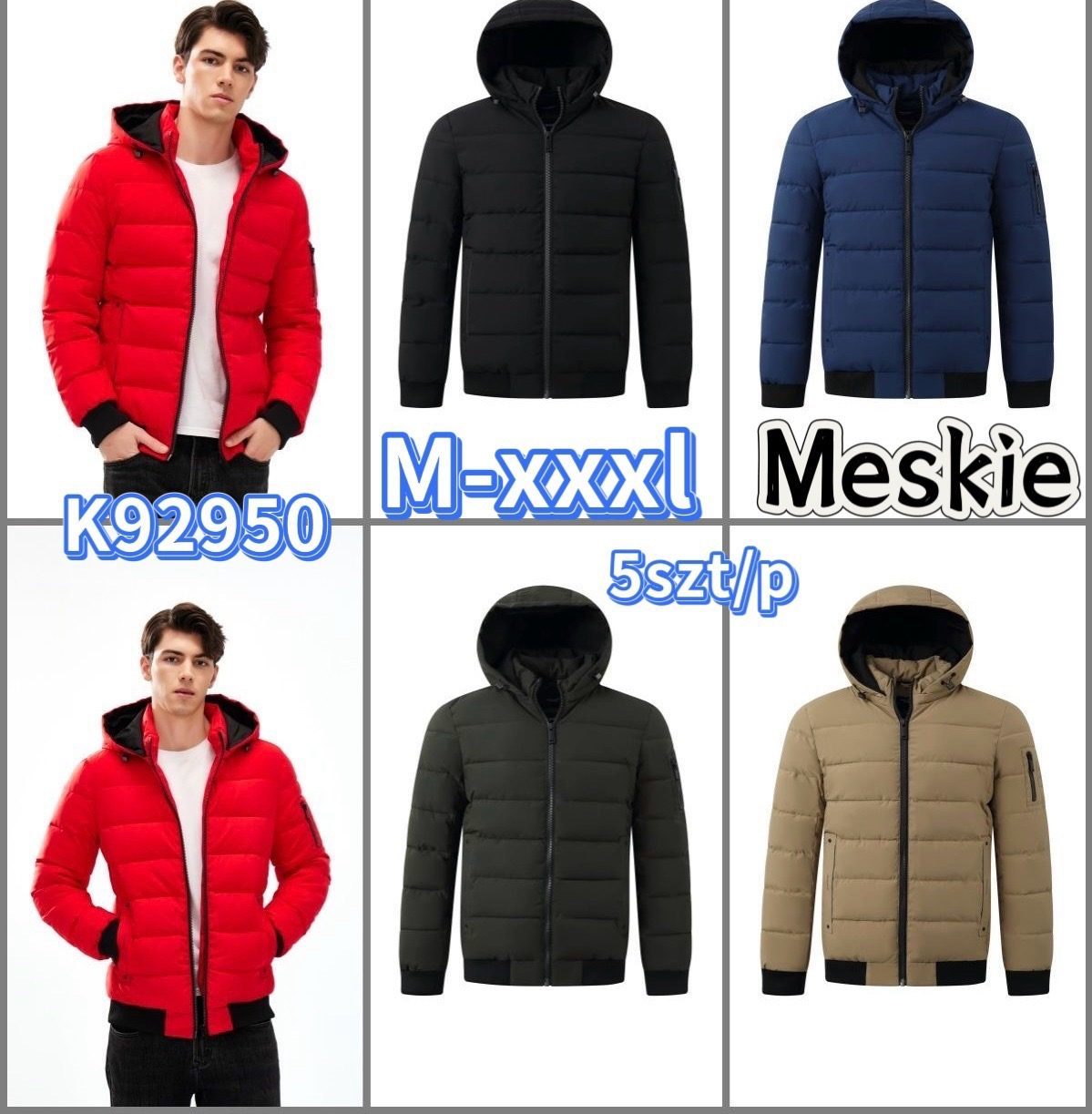 Kurtki MĘSKA_ Size m-3xl_ paczka 5szt_1kolor 6124482