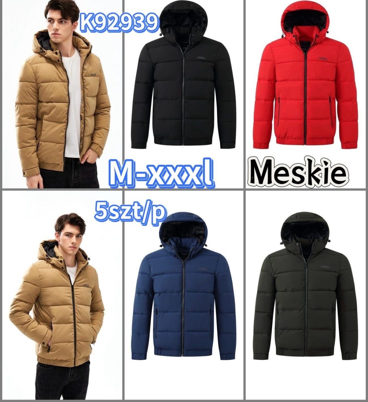 Kurtki MĘSKA_ Size m-3xl_ paczka 5szt_1kolor 6124483