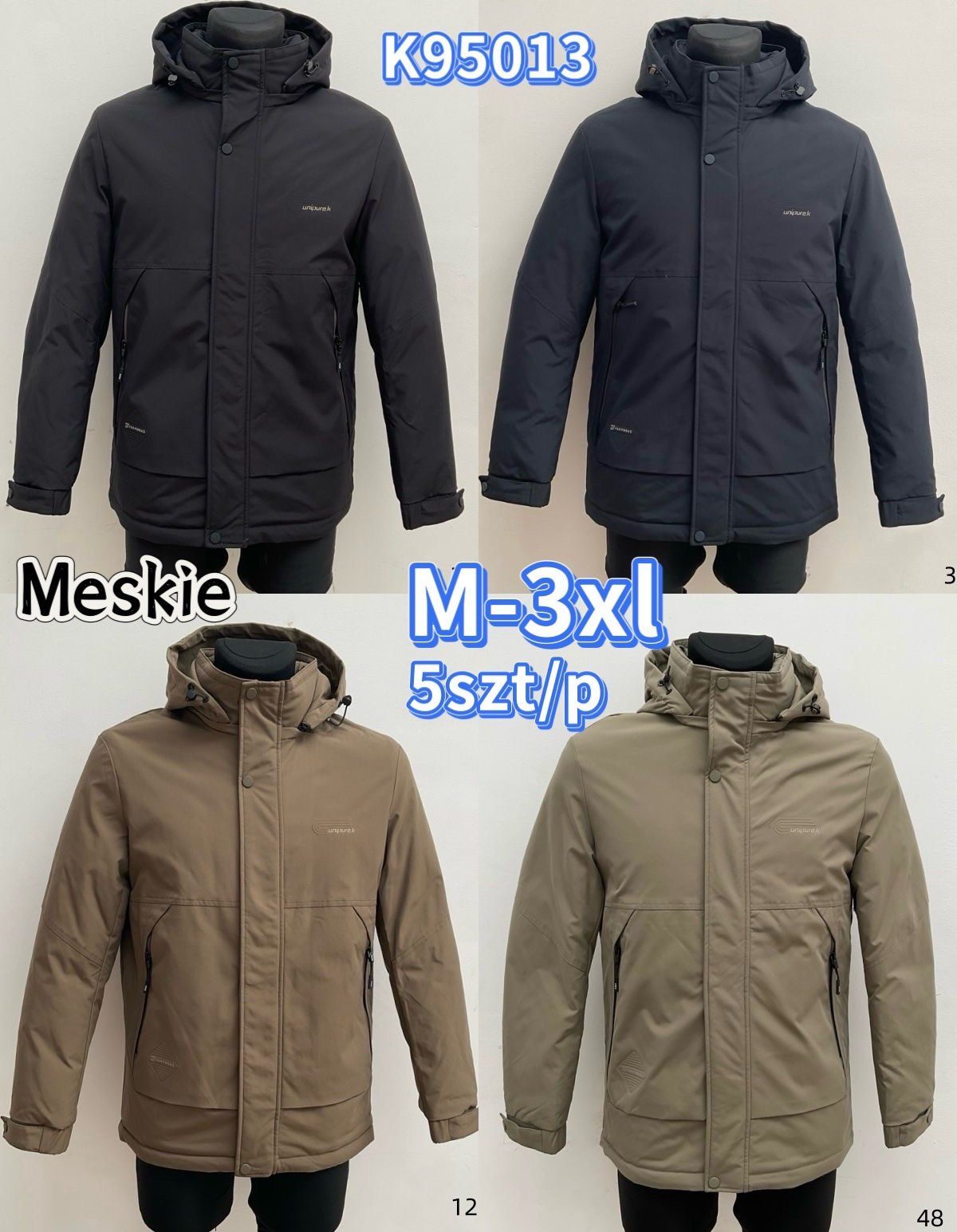 Kurtki MĘSKA_ Size m-3xl_ paczka 5szt_1kolor 6124488