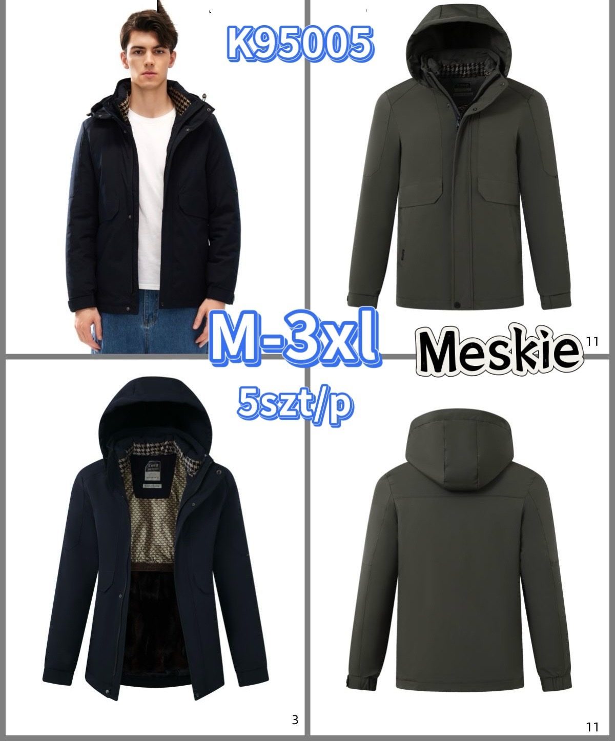 Kurtki MĘSKA_ Size m-3xl_ paczka 5szt_1kolor 6124491