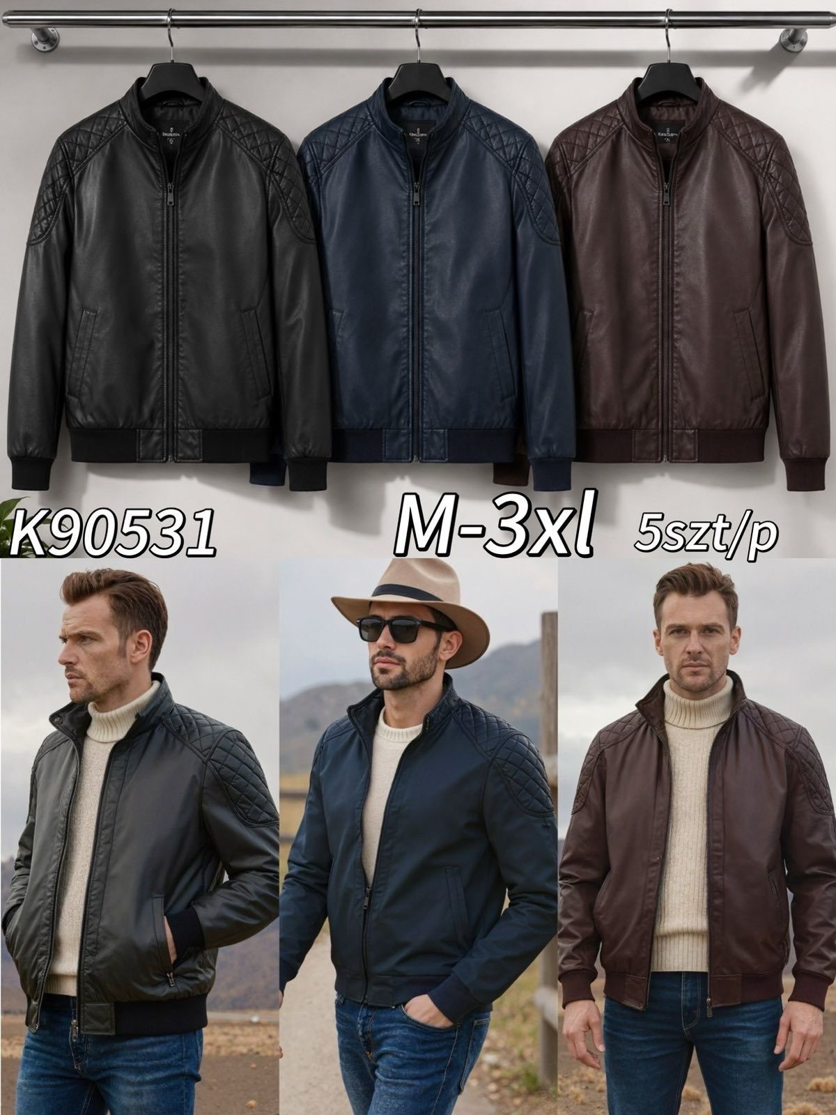 Kurtki MĘSKA_ Size m-3xl_ paczka 5szt_1kolor 6124493