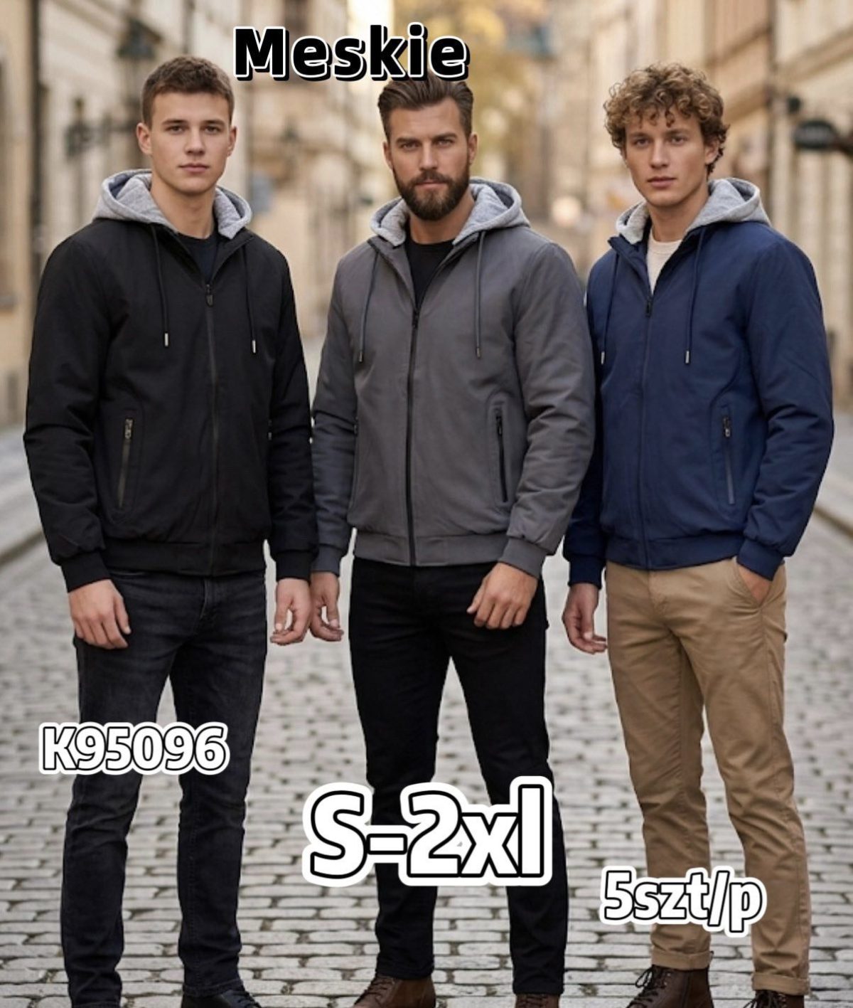 Kurtki MĘSKA_ Size s-2xl_ paczka 5szt_1kolor 6124503