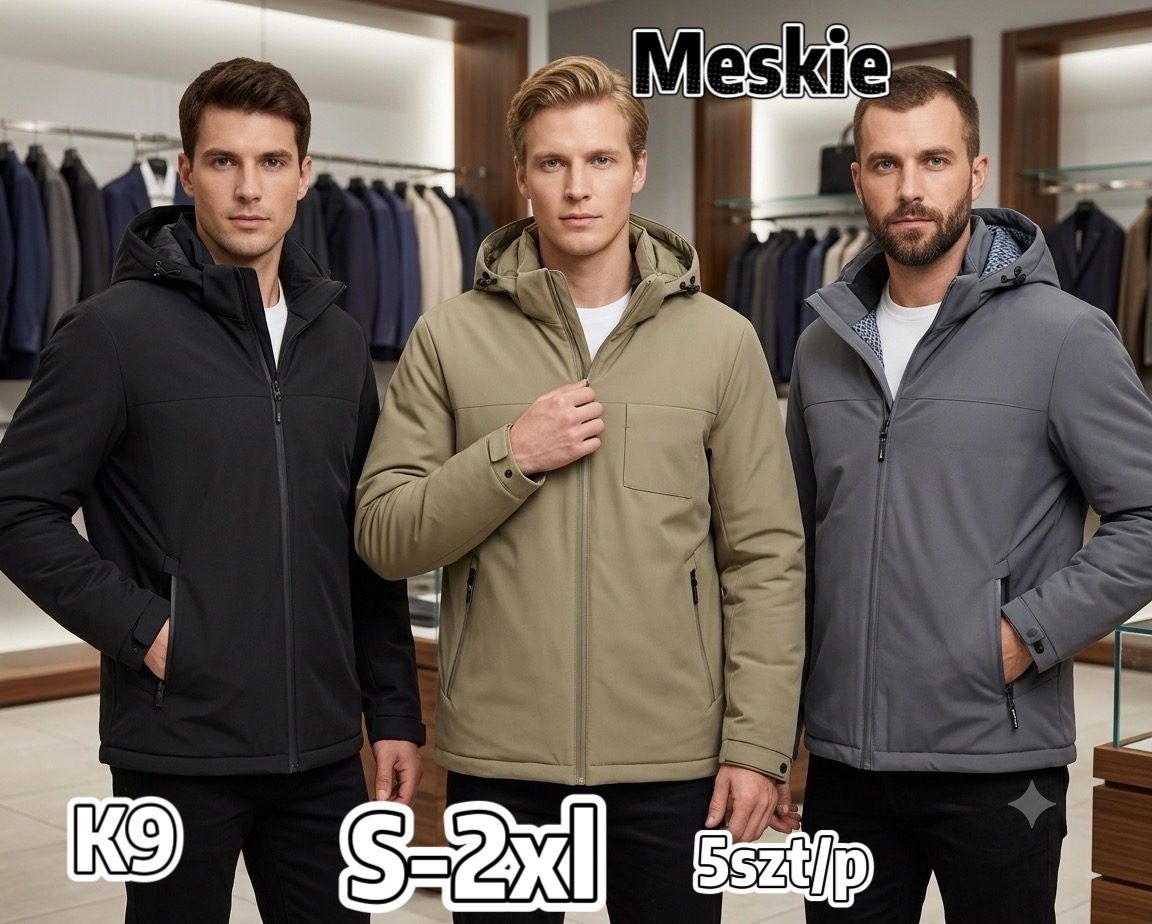 Kurtki MĘSKA_ Size s-2xl_ paczka 5szt_1kolor 6124504