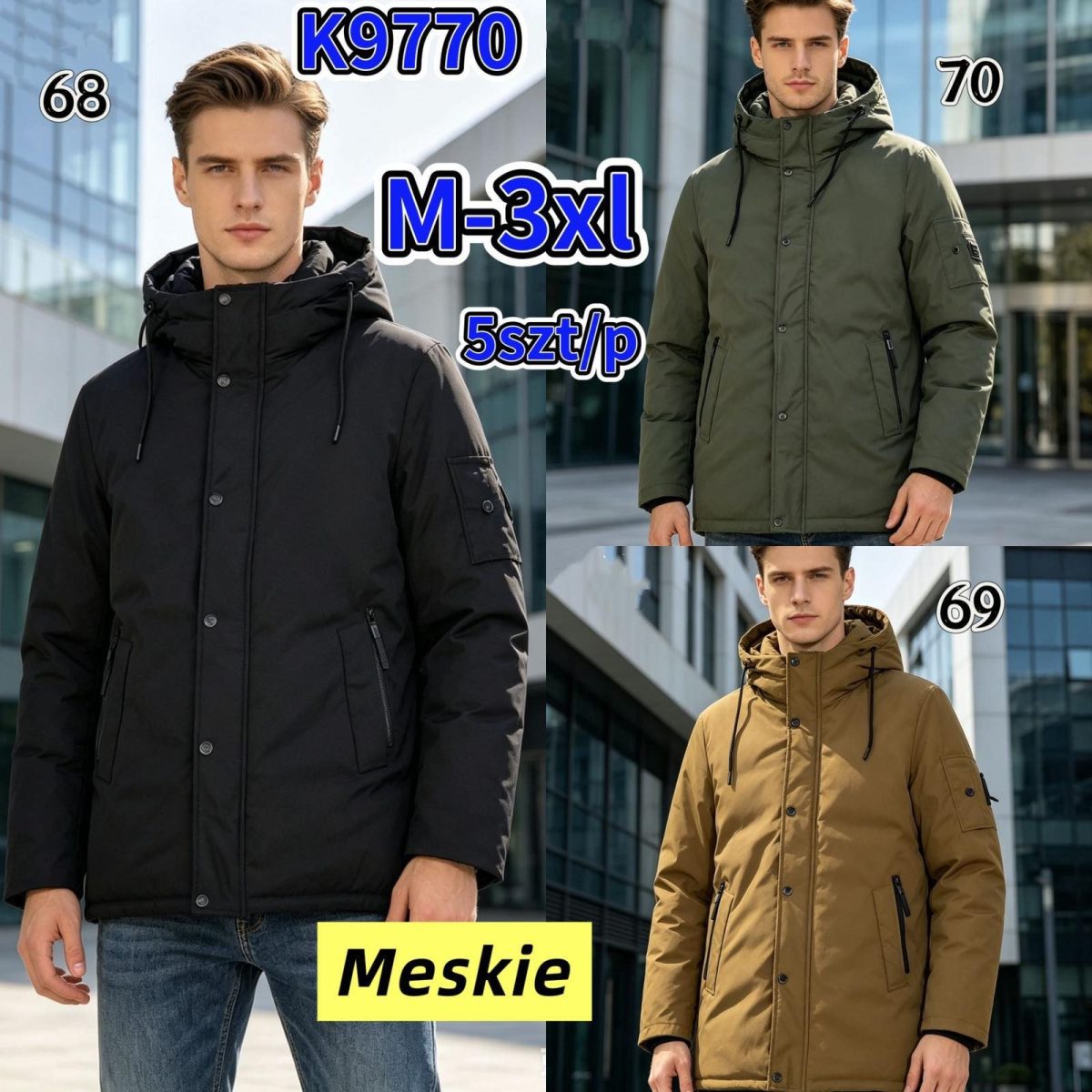 Kurtki MĘSKA_ Size m-3xl_ paczka 5szt_1kolor 6124528