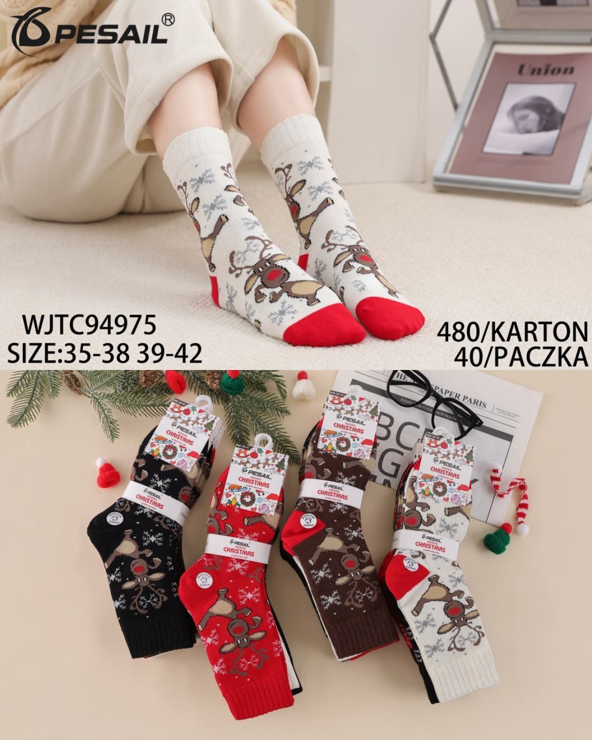 SKARPETY DAMSKIE .SIZE: 35-42_( 40PAR/PACZKA) KOLOR JAK NA ZDZIĘCIU 2751906