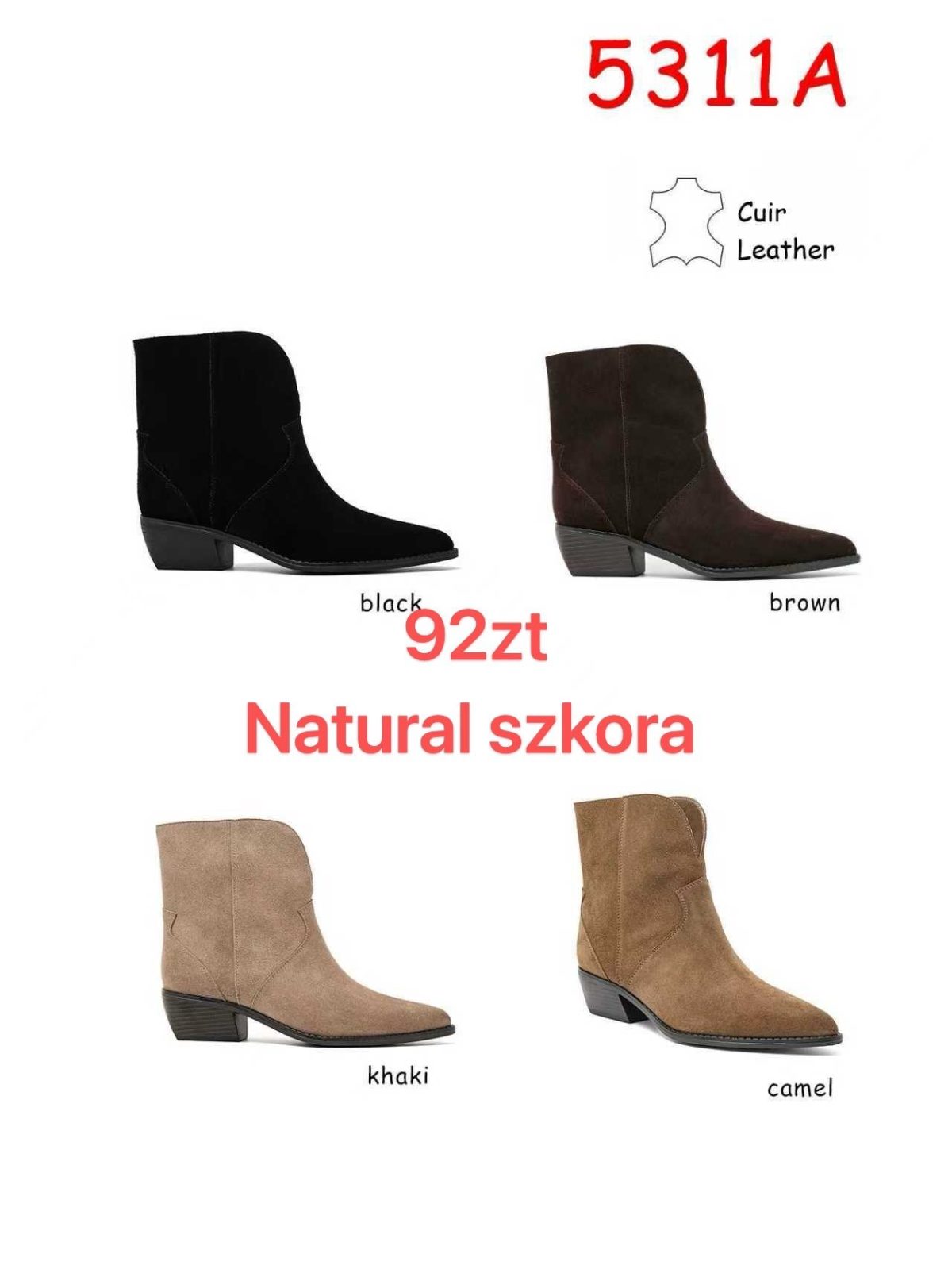 Buty Botki DAMSKIE (36-41_12par) 1601146